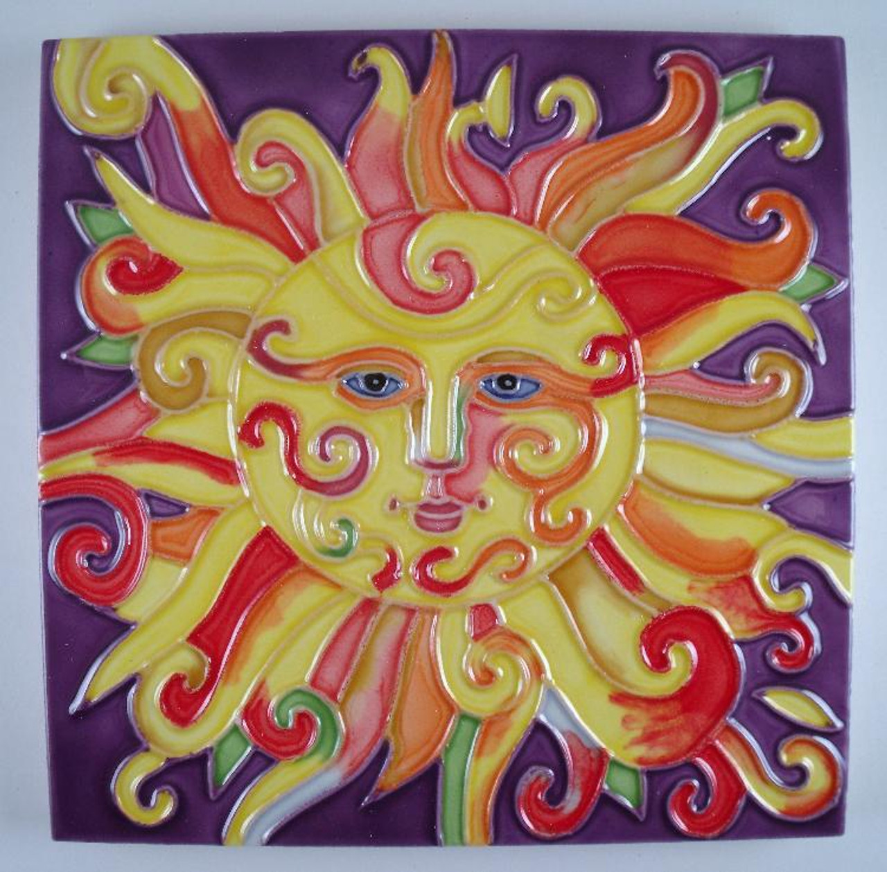 Tropical Sun Sunshine Ceramic Tile Art 6X6 Inches Vivid Colors - Mary B ...