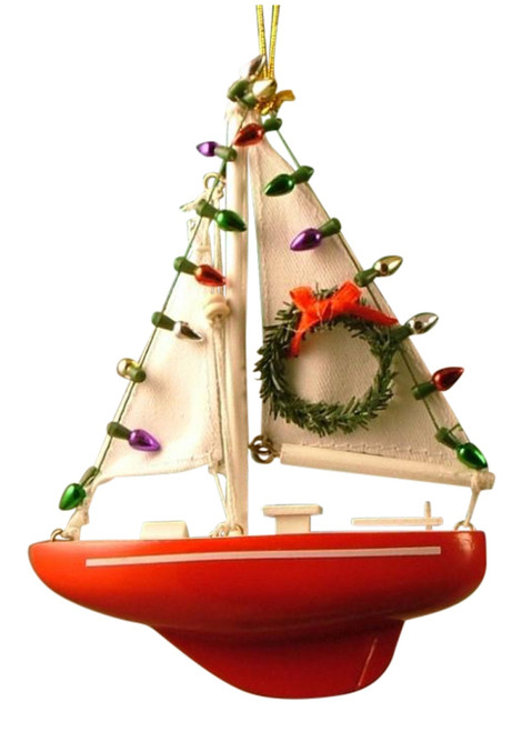 Nautical Sailboat Sailing Sail Christmas Holiday Ornament  Mary B