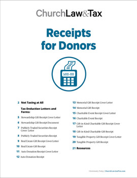Receipts for Donors Receipts for Donors