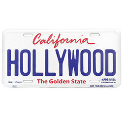 Embossed Tin Hollywood license plate Embossed Tin Hollywood license plate