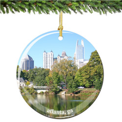 Porcelain Atlanta Christmas Ornament Porcelain Atlanta Christmas Ornament