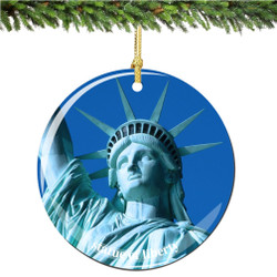 Porcelain New York City Statue of Liberty Christmas Ornament Porcelain New York City Statue of Liberty Christmas Ornament