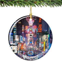 Porcelain New York City Times Square Christmas Ornament Porcelain New York City Times Square Christmas Ornament