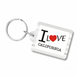 I Love California Plastic Key Chain I Love California Plastic Key Chain
