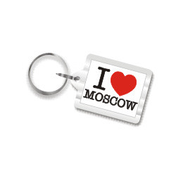 I Love Moscow Plastic Key Chain I Love Moscow Plastic Key Chain