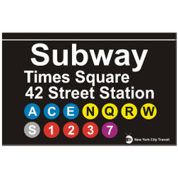 Replica Subway Times Square Sign Replica Subway Times Square Sign