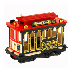 Musical San Francisco Cable Car Replica, wooden trolley Musical San Francisco Cable Car Replica, wooden trolley