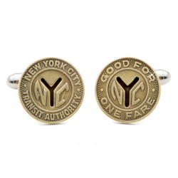 Vintage Antique Token NYC Subway Cufflinks Vintage Antique Token NYC Subway Cufflinks