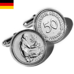 Sterling Silver Mark Coin German Cufflinks Sterling Silver Mark Coin German Cufflinks