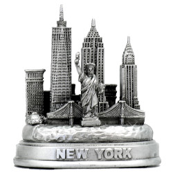 Silver 3D Skyline New York City Replica Model Silver 3D Skyline New York City Replica Model