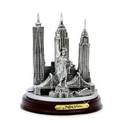 New York City replica model souvenirs with Statue of Liberty and Freedom Tower New York City replica model souvenirs with Statue of Liberty and Freedom Tower