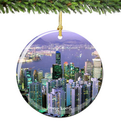 Hong Kong Christmas Ornament Porcelain Hong Kong Christmas Ornament Porcelain