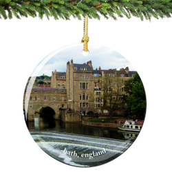 Bath England Christmas Ornament Porcelain Bath England Christmas Ornament Porcelain