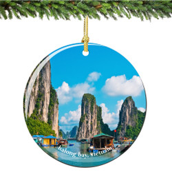 Halong Bay Vietnam Christmas Ornament Porcelain Halong Bay Vietnam Christmas Ornament Porcelain
