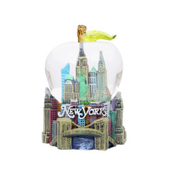 New York City Skyline Apple Snow Globe 2.5 Inches New York City Skyline Apple Snow Globe 2.5 Inches