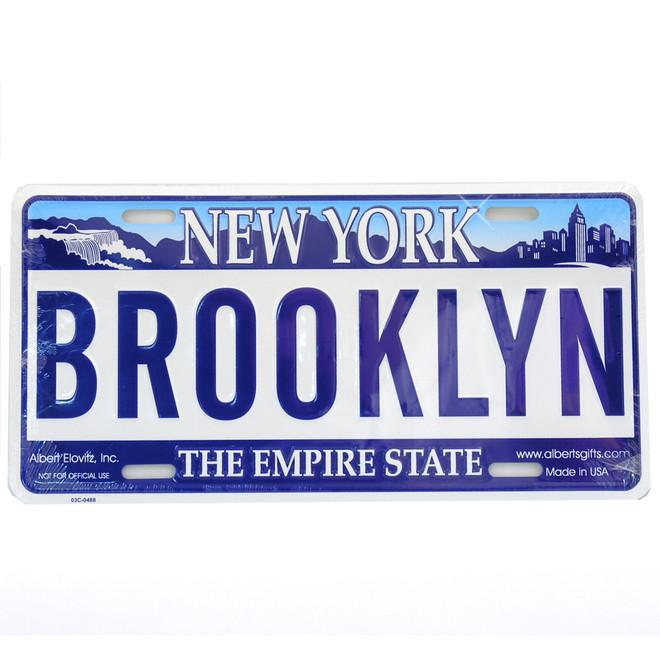 Brooklyn license plates, embossed tin Brooklyn license plates, embossed tin