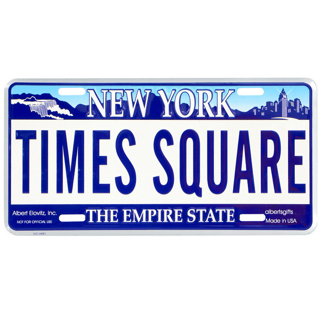 Times Square License Plate Times Square License Plate