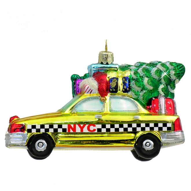 Glass NYC Taxi Christmas Ornament Glass NYC Taxi Christmas Ornament