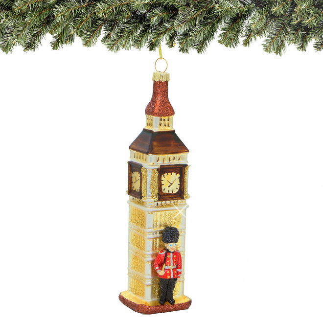 Royal Guard and Big Ben Christmas Ornament, Glass Royal Guard and Big Ben Christmas Ornament, Glass