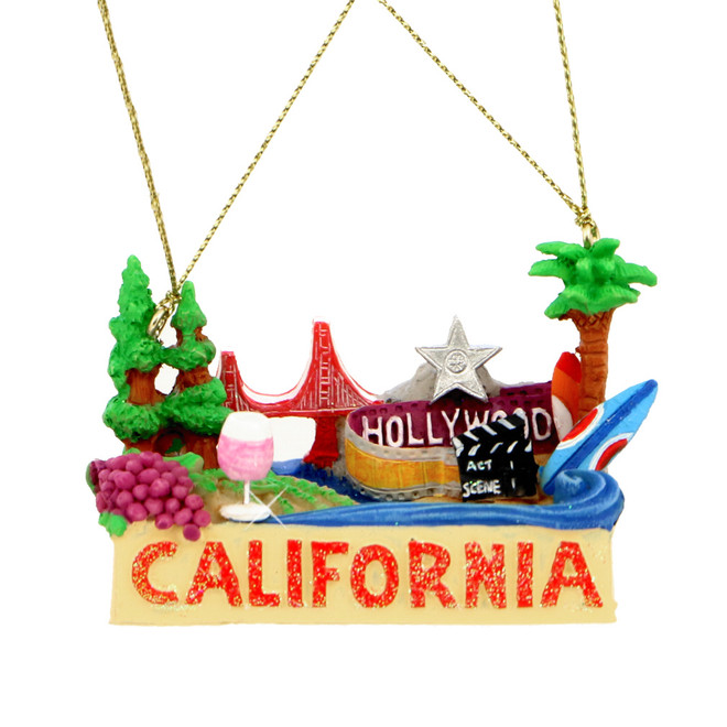 California Landmarks Christmas Ornament California Landmarks Christmas Ornament