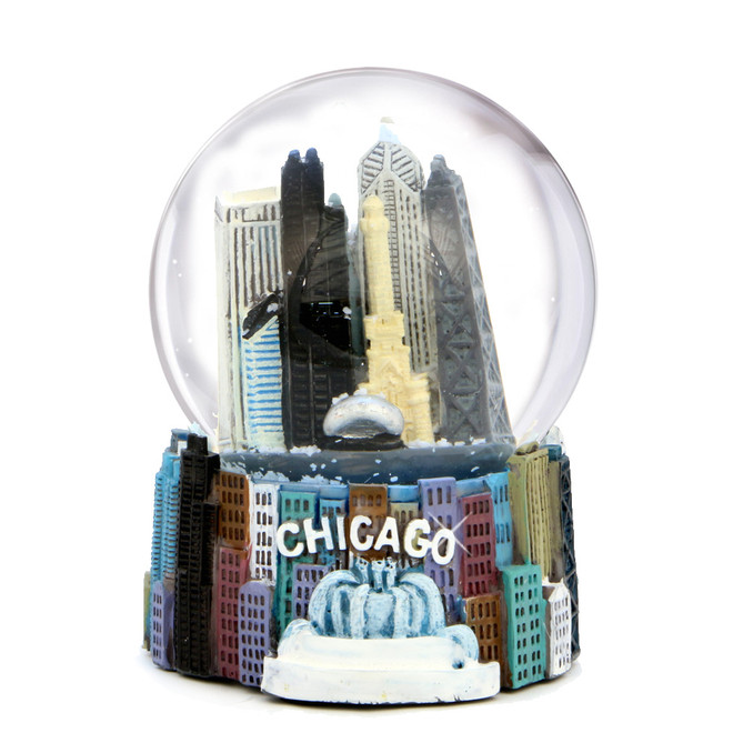 Chicago Snow Globe with Chicago Landmarks Chicago Snow Globe with Chicago Landmarks