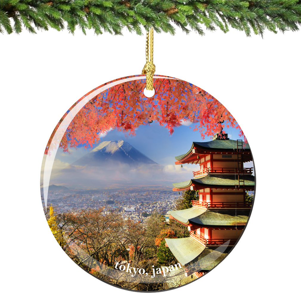 Tokyo Japan Christmas Ornament Porcelain