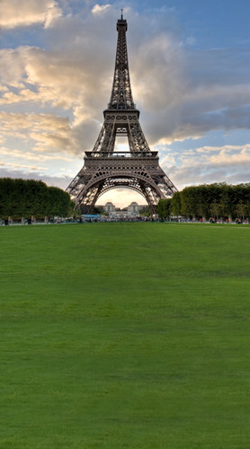 Eiffel Tower Lawn Backdrop