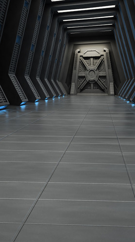 Death Star Hallway Backdrop