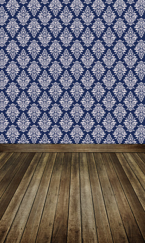 Argyle Damask (Navy) Backdrop