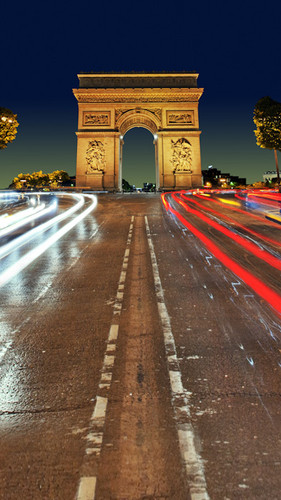 Arc de Triomphe At Night