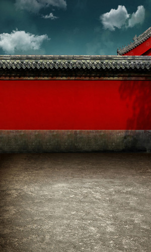 Red Chinese Wall Backdrop