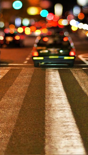 Bokeh City Crosswalk Backdrop