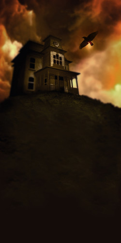 Fire Mansion Backdrop