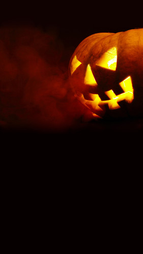 Jack-O-Lantern with Smoke Backdrop
