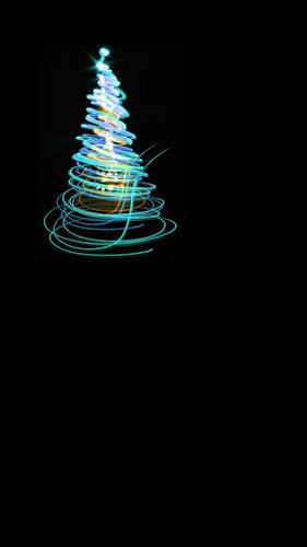 Swirl Tree-Neon Blue Backdrop
