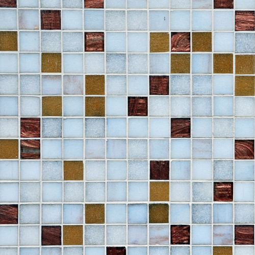 Blue and Brown Tile Floor