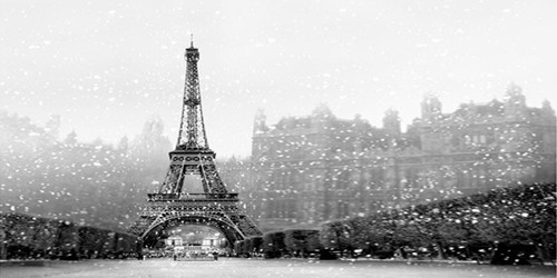 Winter Eiffel Tower Wide Format