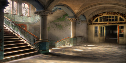 Sunlit Staircase Wide Format
