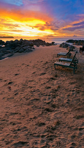Sunset over the Ocean Backdrop