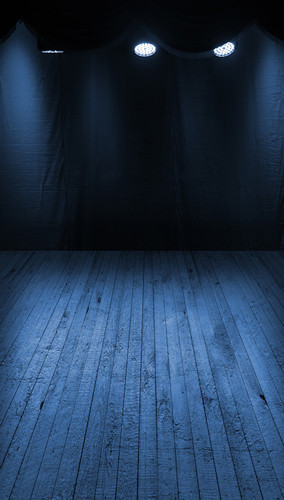 Blue Spotlit Stage Backdrop