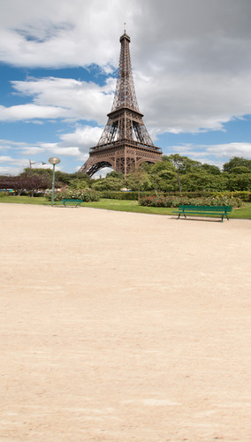 Eiffel Tower Sidewalk Backdrop