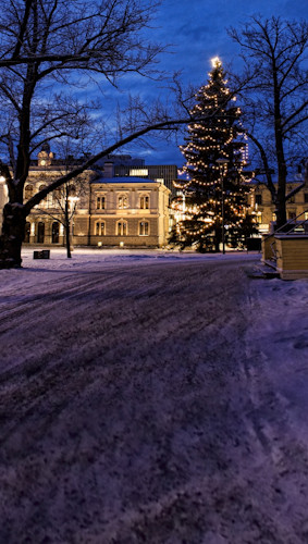 Christmas Manor Drive Backdrop