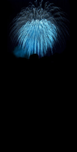 Blue Fireworks Backdrop