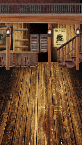Tall Saloon Interior Backdrop