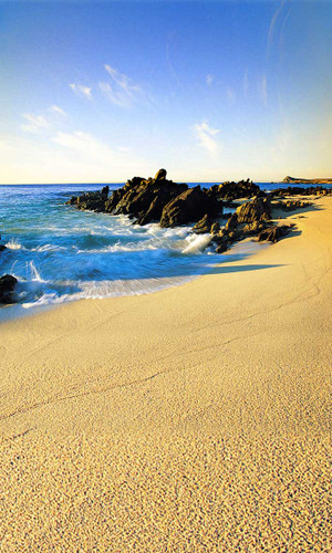 Rocky Waves Backdrop