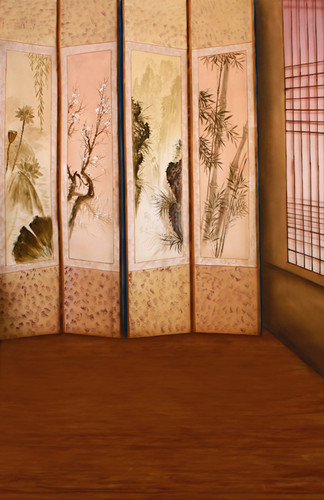 Asian Scenic Screen Backdrop