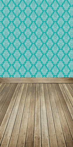 Argyle Damask (Aqua) Backdrop