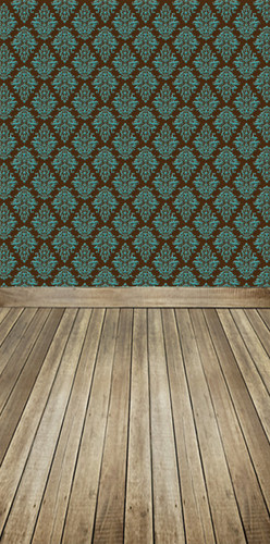 Argyle Damask (Turquoise) Backdrop