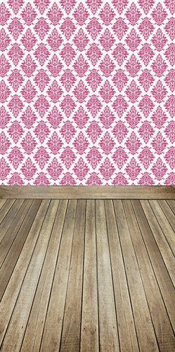 Argyle Damask (Pink) Backdrop