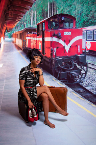 Red Train Backdrop